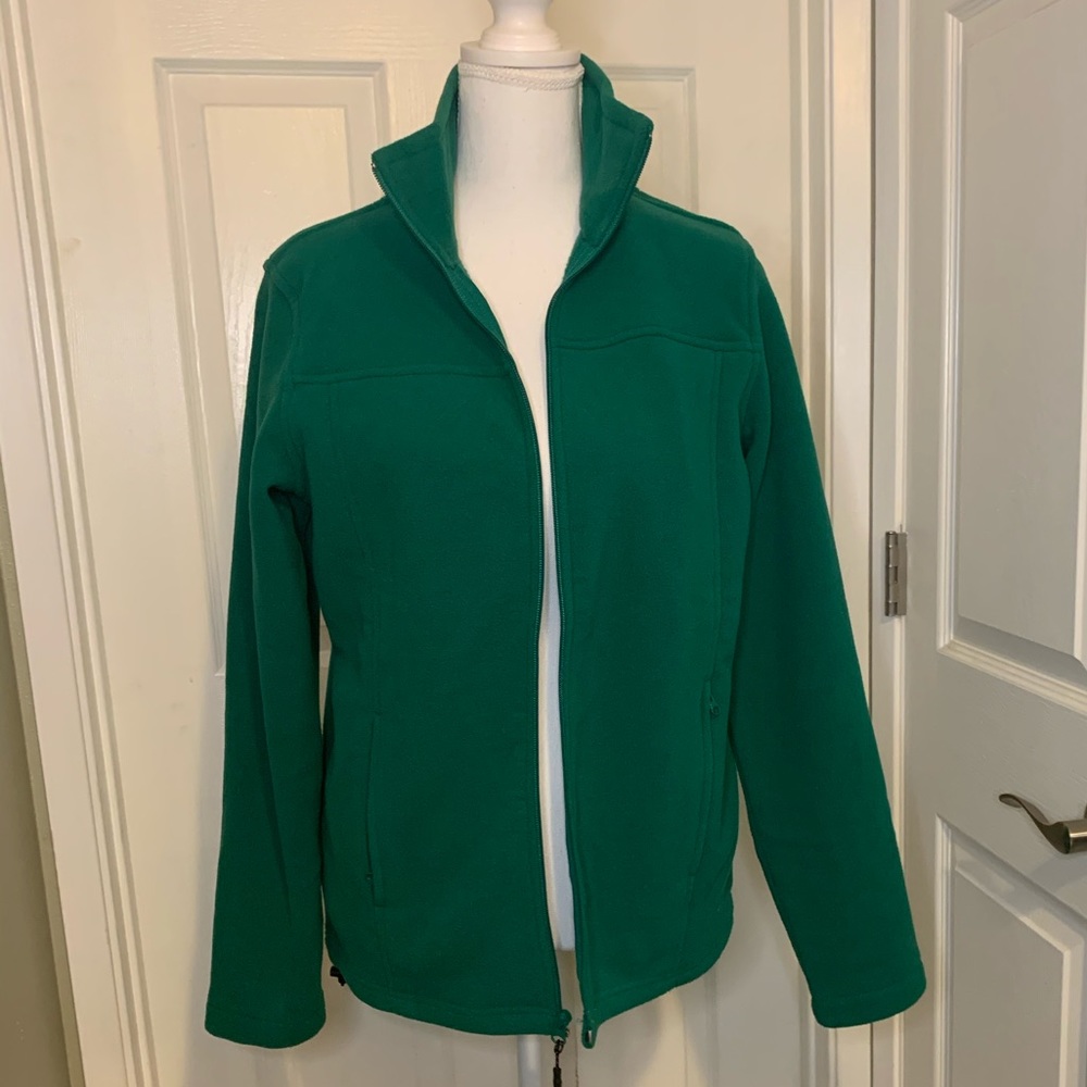 Natural Green Fleece Style Coat